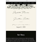 "Apeiron" - Wedding Website in Ebony by GeekInk Design - Mobile Layout