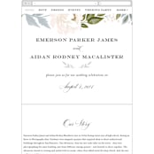 "Peony Floral Frame" - Wedding Website in Cornflower by Alethea and Ruth - Guest Management