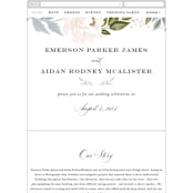 "Peony Floral Frame" - Wedding Website in Cornflower by Alethea and Ruth - Mobile Layout