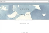 "Reverie" - Wedding Website in Periwinkle by Sara Hicks Malone - Desktop Design
