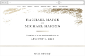 "Edgy Charm" - Wedding Website in Ivory by Kimberly FitzSimons - Desktop Design