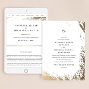 "Edgy Charm" - Wedding Website in Ivory by Kimberly FitzSimons - Match Your Stationery