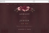 "Verdigris" - Wedding Website in Rose by Susan Moyal - Desktop Design