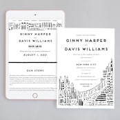 "Love In The City" - Wedding Website in Pearl by Shiny Penny Studio - Match Your Stationery