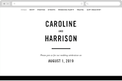 "Open Bar" - Wedding Website in Tuxedo by Jennifer Lew - Desktop Design