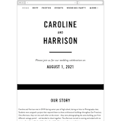 "Open Bar" - Wedding Website in Tuxedo by Jennifer Lew - Mobile Layout