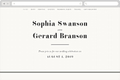 "Modern Initials" - Wedding Website in Buttercream by Lori Wemple - Desktop Design