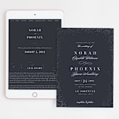 "Amazed" - Wedding Website in Obsidian by Design Lotus - Match Your Stationery