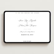 "Scripted Striped" - Wedding Website in Silk by Carolyn MacLaren - Desktop Design