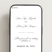 "Scripted Striped" - Wedding Website in Silk by Carolyn MacLaren - Mobile Layout