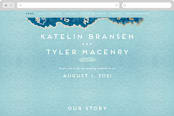 "Sea Crest" - Wedding Website in Turquoise by Kaydi Bishop - Desktop Design