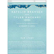 "Sea Crest" - Wedding Website in Turquoise by Kaydi Bishop - Mobile Layout