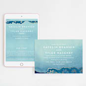 "Sea Crest" - Wedding Website in Turquoise by Kaydi Bishop - Match Your Stationery