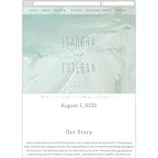 "Painted Sea" - Wedding Website in Seafoam by Hooray Creative - Mobile Layout