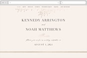 "Solaris" - Wedding Website in Blush by Kristie Kern - Desktop Design