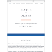 "Acapulco" - Wedding Website in Indigo by Angela Marzuki - Mobile Layout