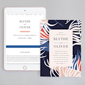 "Acapulco" - Wedding Website in Indigo by Angela Marzuki - Match Your Stationery