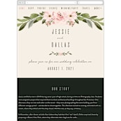 "Diamond Blush" - Wedding Website in Rose by Susan Moyal - Mobile Layout