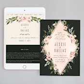 "Diamond Blush" - Wedding Website in Rose by Susan Moyal - Match Your Stationery