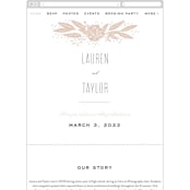 "Rose" - Wedding Website in Latte by Leah Bisch - Guest Management