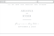 "Refined Tradition" - Wedding Website in Indigo by Stacey Meacham - Desktop Design