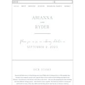 "Refined Tradition" - Wedding Website in Indigo by Stacey Meacham - Mobile Layout