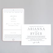 "Refined Tradition" - Wedding Website in Indigo by Stacey Meacham - Match Your Stationery