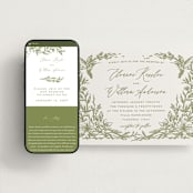 "Eden" - Wedding Website in Pistachio by Grae - Match Your Stationery