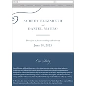 "Modern Monogram" - Wedding Website in Indigo by Jennifer Postorino - Mobile Layout