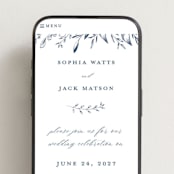 "Everlasting" - Wedding Website in Indigo by Susan Moyal - Mobile Layout