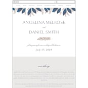 "Bouquet" - Wedding Website in Cobalt by Jen Owens - Mobile Layout