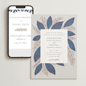 "Bouquet" - Wedding Website in Cobalt by Jen Owens - Match Your Stationery