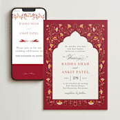 "Jaipur" - Wedding Website in Ruby by Mansi Verma - Match Your Stationery