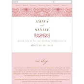 "AMAYA" - Wedding Website in Blush by Kanika Mathur - Mobile Layout