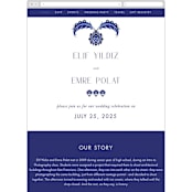 "Topkapi" - Wedding Website in Cobalt by Nazia Hyder - Mobile Layout