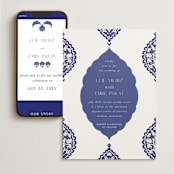 "Topkapi" - Wedding Website in Cobalt by Nazia Hyder - Match Your Stationery