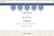 "Calcutta Stamp" - Wedding Website in Azure by Oma N. Ramkhelawan - Desktop Design