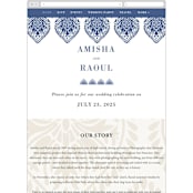 "Calcutta Stamp" - Wedding Website in Azure by Oma N. Ramkhelawan - Mobile Layout