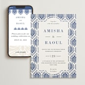 "Calcutta Stamp" - Wedding Website in Azure by Oma N. Ramkhelawan - Match Your Stationery