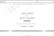 "Halcyon" - Wedding Website in Snow by Leah Bisch - Desktop Design