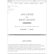 "Halcyon" - Wedding Website in Snow by Leah Bisch - Mobile Layout