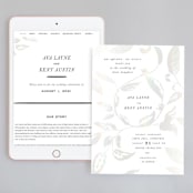 "Halcyon" - Wedding Website in Snow by Leah Bisch - Match Your Stationery