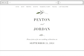 "Adorned Ampersand" - Wedding Website in Cotton by Jennifer Postorino - Desktop Design