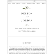 "Adorned Ampersand" - Wedding Website in Cotton by Jennifer Postorino - Mobile Layout
