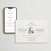 "Adorned Ampersand" - Wedding Website in Cotton by Jennifer Postorino - Match Your Stationery