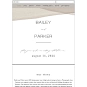 "Gossamer" - Wedding Website in Sandstone by Kate Ahn - Mobile Layout