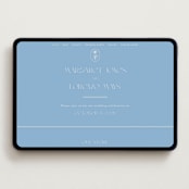 "Flora Arch" - Wedding Website in Cerulean by Baumbirdy - Desktop Design