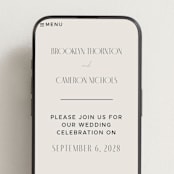 "Arabilla Overlap" - Wedding Website in Linen by Kelly Schmidt - Mobile Layout