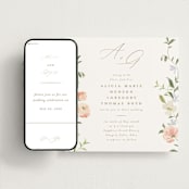 "Garden View" - Wedding Website in Peach by Everett Paper Goods - Match Your Stationery