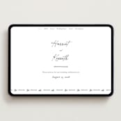 "Scripted Elegance" - Wedding Website in Linen by Ana de Sousa - Desktop Design